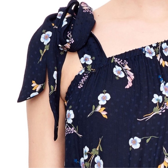 Rebecca Taylor Natalie Jumpsuit Silk One Shoulder Blue Floral Coquette feminine - Picture 4 of 16